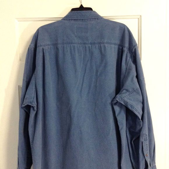 VTG Redhead Denim Shirt Mens 2XL Blue Shacket Button-up Long Sleeve Workwear - Picture 7 of 11